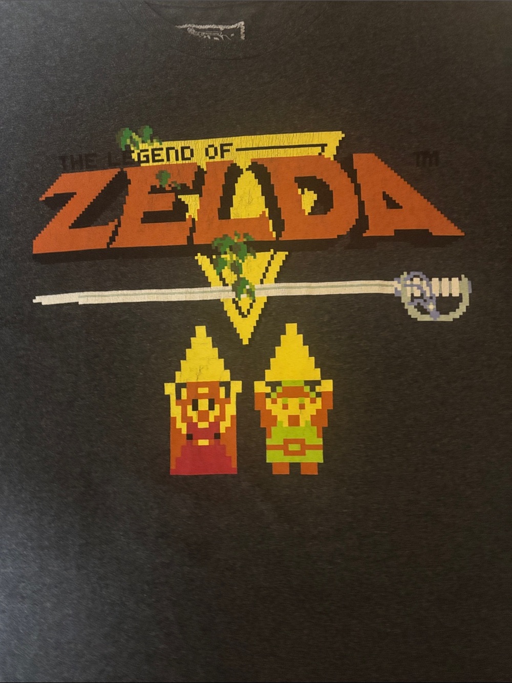 Nintendo The Legend of Zelda Pixel Art Crewneck Black 2XL